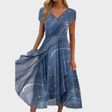 LUCIJA – ELEGANTNÍ MIDI ŠATY S V-NECK